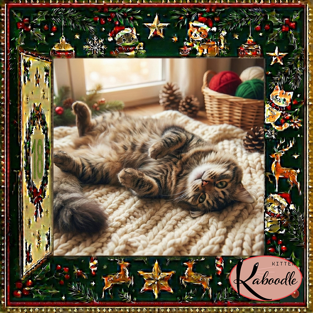 A relaxed cat lying on their back with their belly exposed in a calm posture